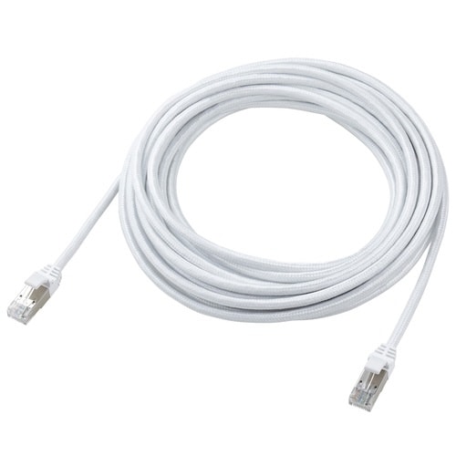 LANケーブル CAT8 7m メッシュ ホワイト