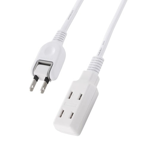 電源タップ 延長コード 3個口 1m ホワイト