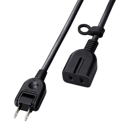 延長コード 1m 1個口 電源タップ ブラック