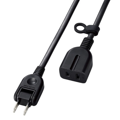 延長コード 2m 1個口 電源タップ ブラック