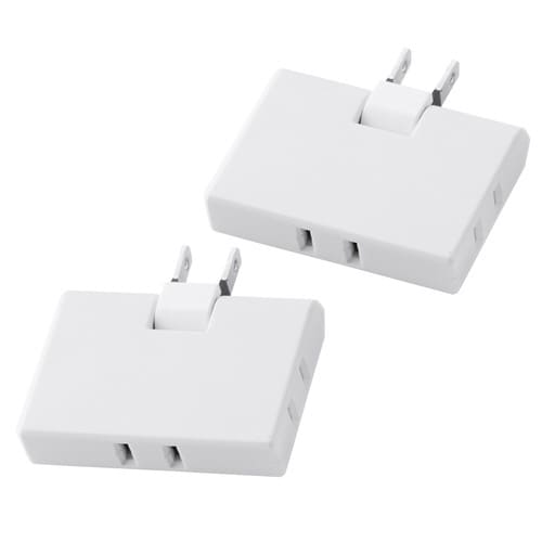 電源タップ 3個口 2個セット 薄型 ホワイト
