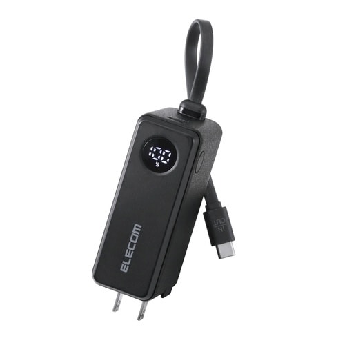 モバイルバッテリー5000mAhコンセント一体型黒