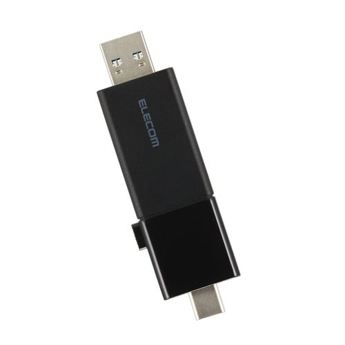 USBメモリ 64GB USB3.2 スライド 黒