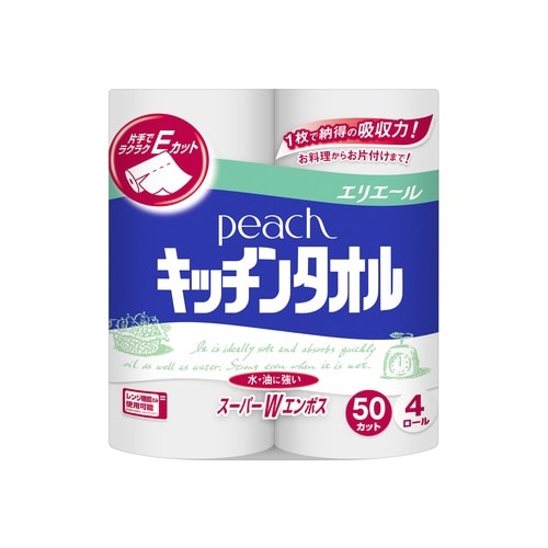 ピーチキッチンタオル 4ロール