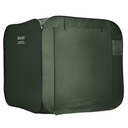 屋根が開く防災テント