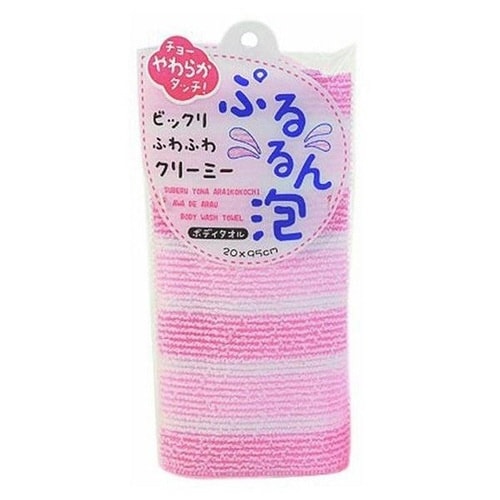 ぷるるん泡 ボディタオル 全4色 ピンク