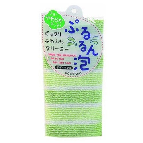 ぷるるん泡 ボディタオル 全4色 グリーン