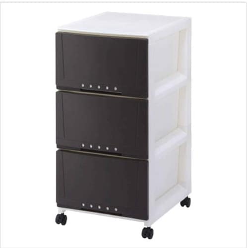 チェスト 3段 幅34cm ルームケース ブラウン