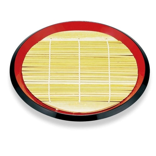 そば皿 うどん皿 竹ス付き 雅丸