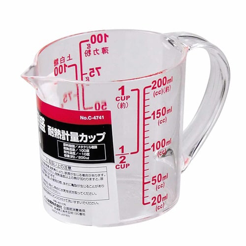計量カップ 200ml 耐熱 電子レンジ対応
