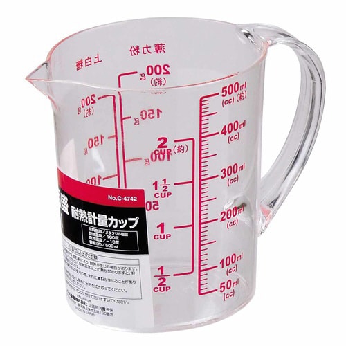 計量カップ 500ml 耐熱 電子レンジ対応