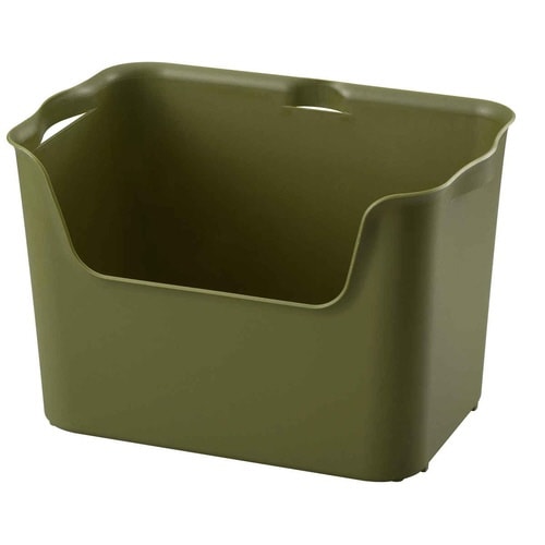 収納ボックスカタスLカラーボックスグリーン×2