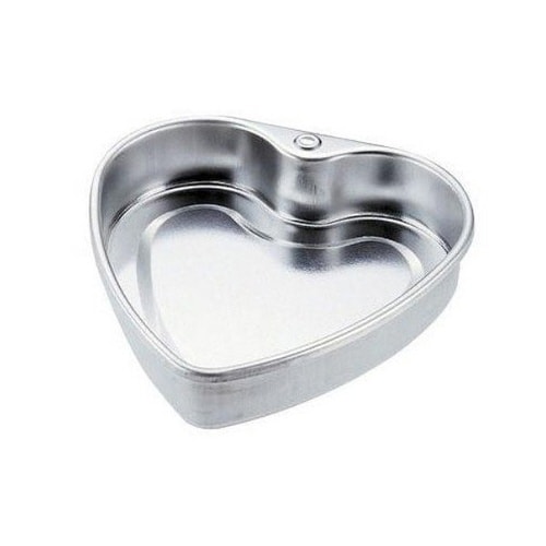 ケーキ型 ハート型 17cm スチール製×2
