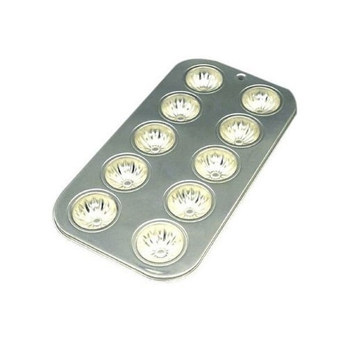 ケーキ型 ミニ 焼き型 花型 10P スチール製