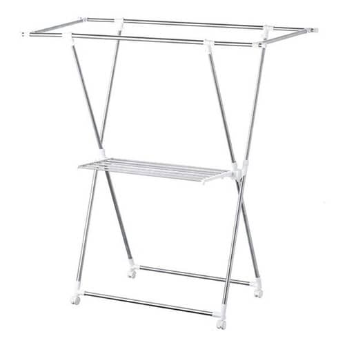 物干しスタンド 洗濯物干し 伸縮式室内物干しX型