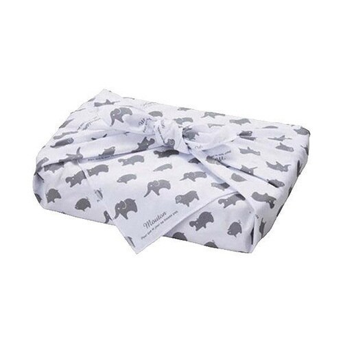 ランチクロス ナフキン アニマル ホワイト 大判