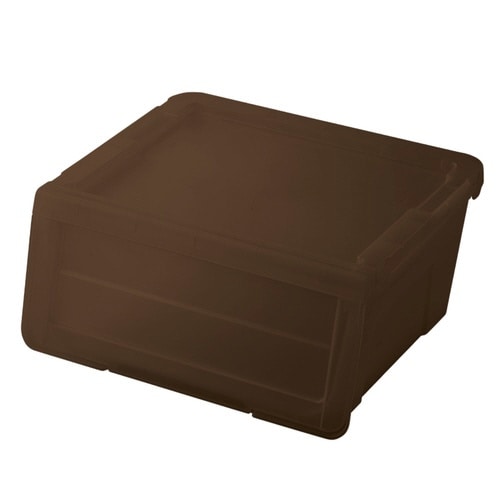 収納ボックス 前開き KABAKO クリアブラウン