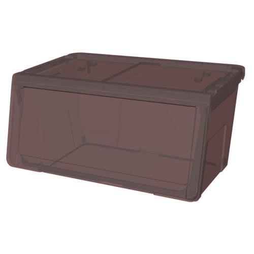 収納ボックス 前開き クリアブラウン