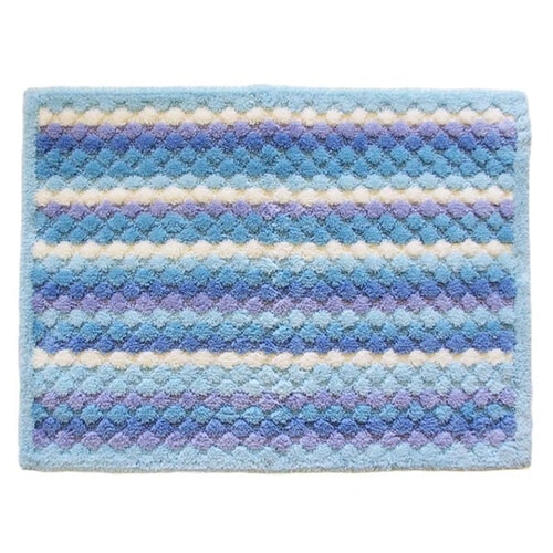 バスマット 足拭きマット 乾度良好 ブルー×2