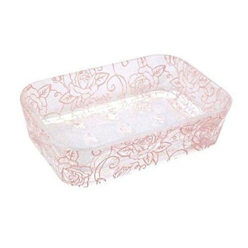 石鹸置き 石けん置き クリアローズ ピンク