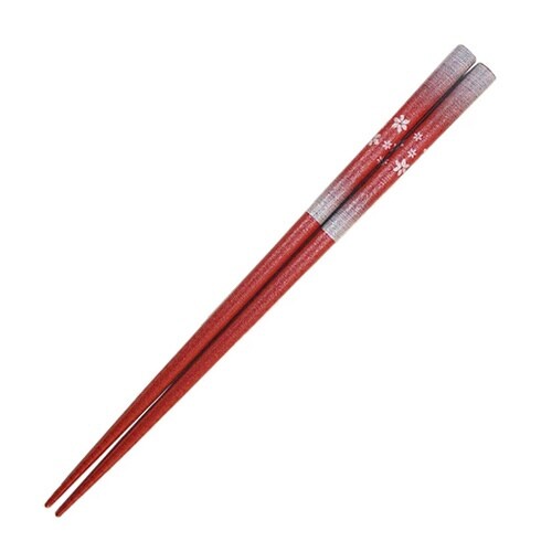 箸 20.5cm 23cm 和柄 花柄 乾漆 赤