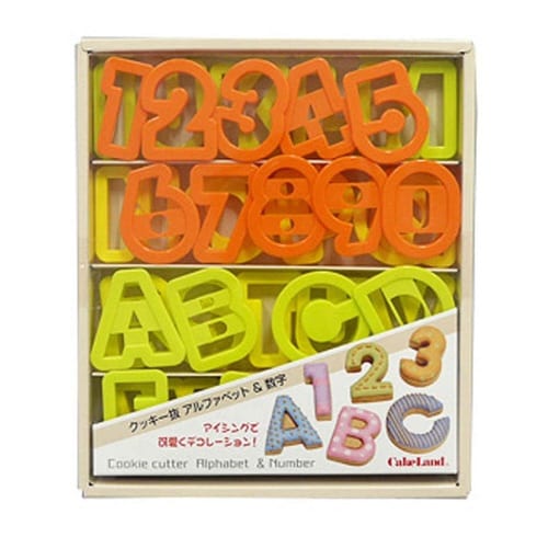 クッキー型 抜き型 アルファベット 数字×2