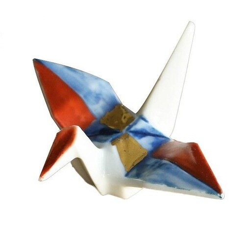 箸置きおしゃれ折ツル金市松正月金市松赤×2