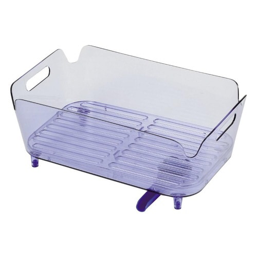 水切りかご アクリア 水切りバスケット ブルー×2