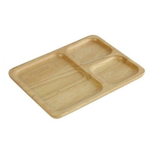 ランチプレート レクタン 木製食器 ラバーウッド