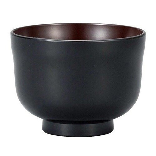 汁椀 360ml 日本製 ひざご型 黒内古代朱