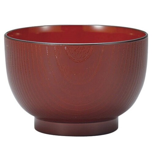 汁椀 11cm クリーンコート レッド 赤溜