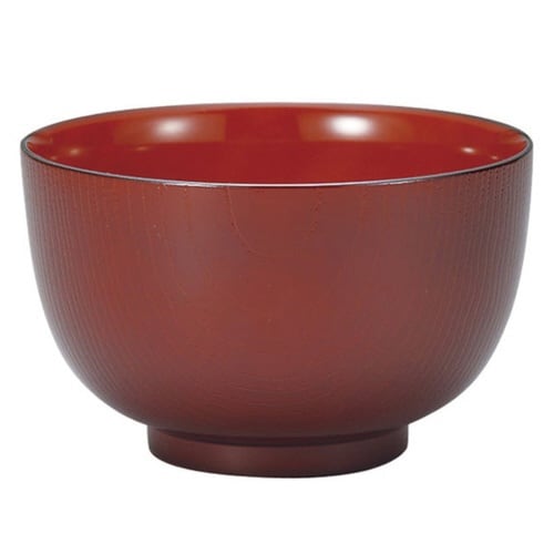 どんぶり 13cm クリーンコート レッド 赤溜