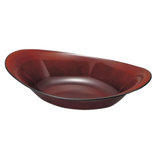 カレー皿 26cm クリーンコート レッド 赤溜