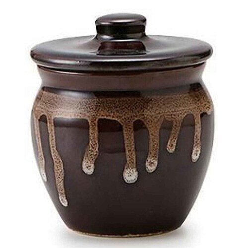 漬物容器 120ml ミニカメ 1号 陶器製 アメ