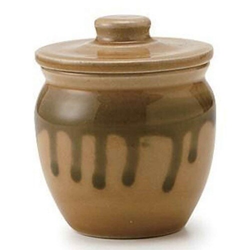 漬物容器 120ml ミニカメ 1号 黄瀬戸