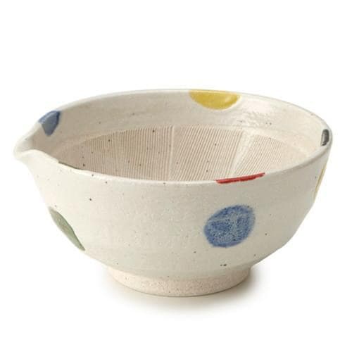 すり鉢 6号 20cm 片口 水玉 陶器