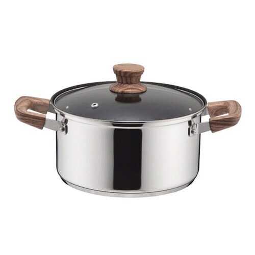 両手鍋 20cm IH対応 ウッディパル