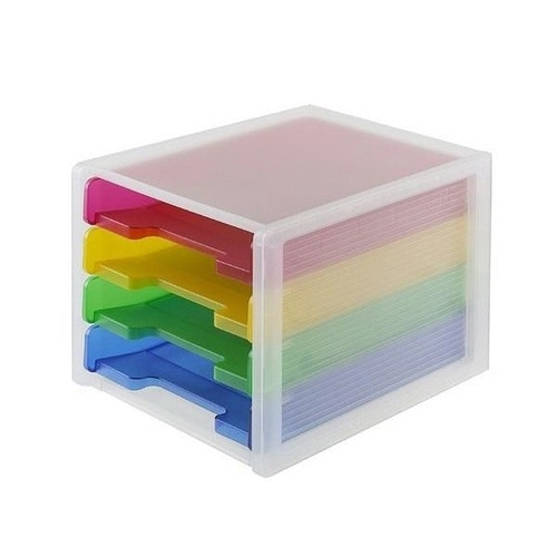 レターケース A4 4段 縦 ファイルトレー