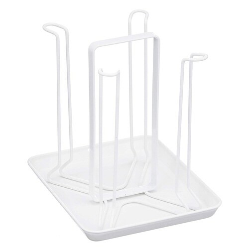 グラススタンド グラススタンド4個掛け トレー付