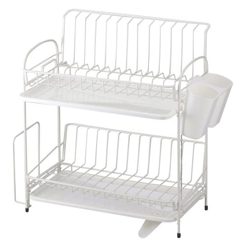 水切りラック 水切りバスケット 2段 スリム×2