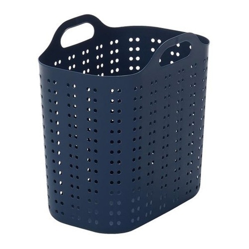 ランドリーバスケット S&W ディープブルー×2