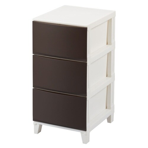 チェスト 3段 ブラウン