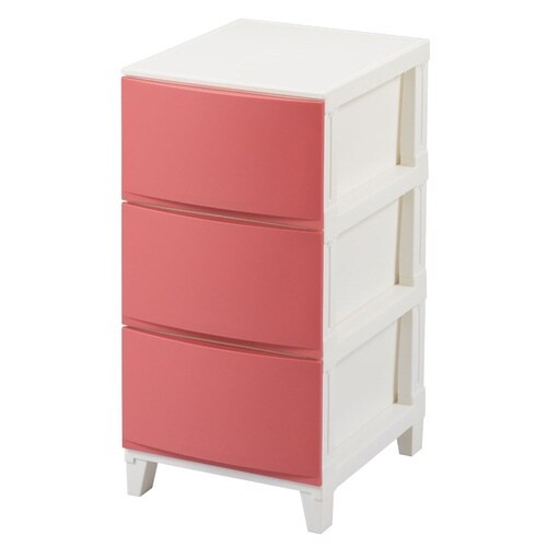 チェスト 3段 サンドピンク