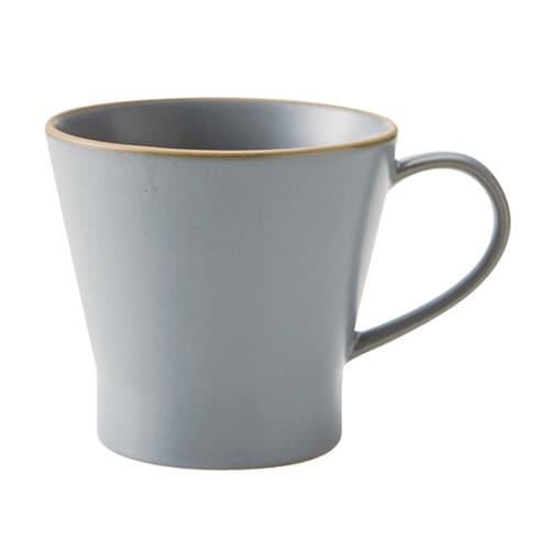 マグカップ 350ml エッジライン 陶器 グレー