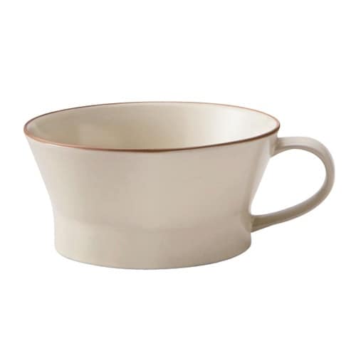 スープカップ エッジライン 持ち手付き ベージュ
