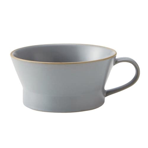 スープカップ エッジライン 持ち手付き グレー