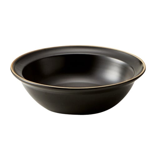 ボウル 14cm S エッジライン 陶器 ブラック