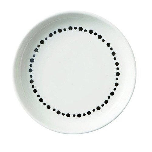 プレート M 16cm ドット 白 サークルドット