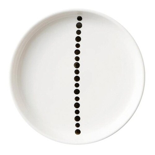 プレート L 20cm ドット 白 ラインドット