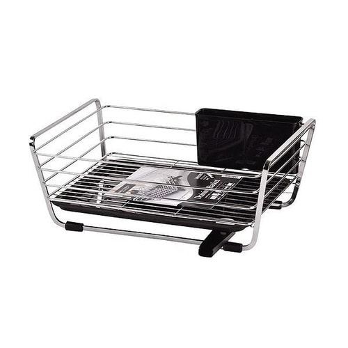 水切りラック シンプルストレージ ブラック×2